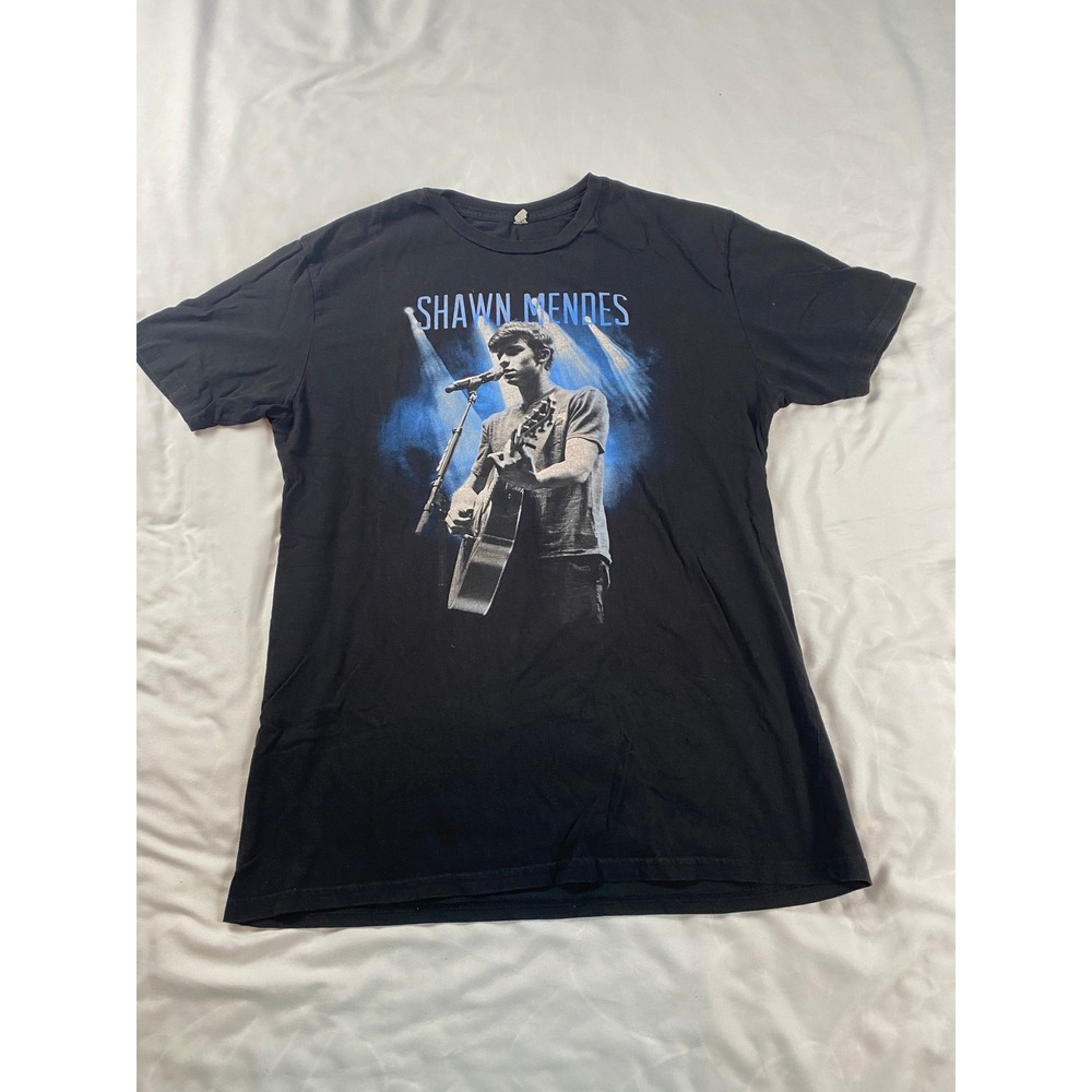 Shawn Mendes Graphic Tour T-Shirt Mens Large Black Good 2015 North American Tour